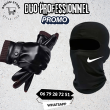 Charger l&#39;image dans la galerie, Le Duo Parfait pour Motards : Gants cuir + Cagoule Anti-Froid