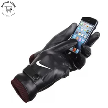 Charger l&#39;image dans la galerie, Gants tactiles en cuir PU doublés d&#39;une doublure intérieure douce coupe-vent