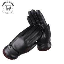 Charger l&#39;image dans la galerie, Gants tactiles en cuir PU doublés d&#39;une doublure intérieure douce coupe-vent